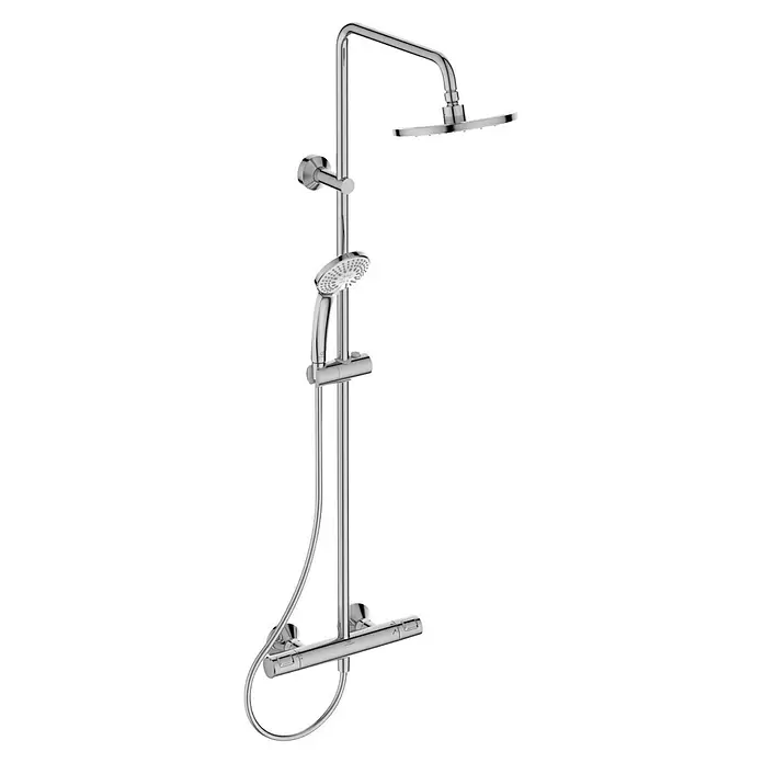 Ideal Standard Ceratherm Duschsystem T25Mit Thermostatarmatur, Lochabstand: 70 cm, Anzahl Strahlarten: 3 Stk., Chrom
