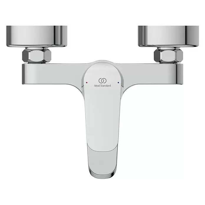 Ideal Standard Ceraflex Badewannenarmatur - Ausladung Armatur: 162 mm, Chrom, Glänzend - Verchromte Ideal Standard Wandarmatur mit Warm- und Kaltwasseranzeigen.