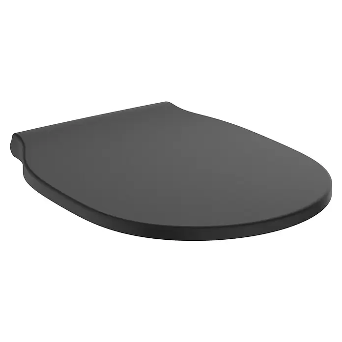 Ideal Standard Connect Air WC-Sitz - Duroplast, Schwarz, Mit Absenkautomatik - Matter dunkelgrauer WC-Sitz.