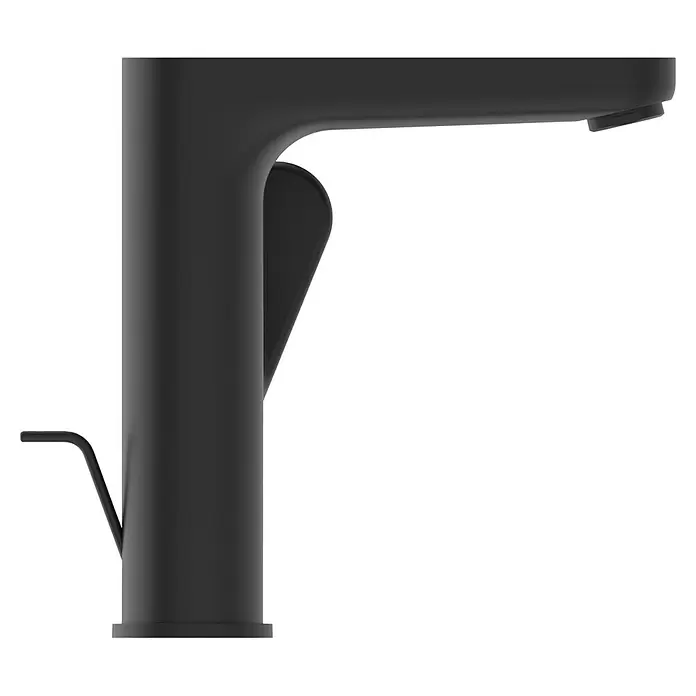 Ideal Standard Cerafine O Waschtischarmatur H155 - Schwarz, Matt, Mit Ablaufgarnitur - Moderner mattschwarzer Einhebelmischer.