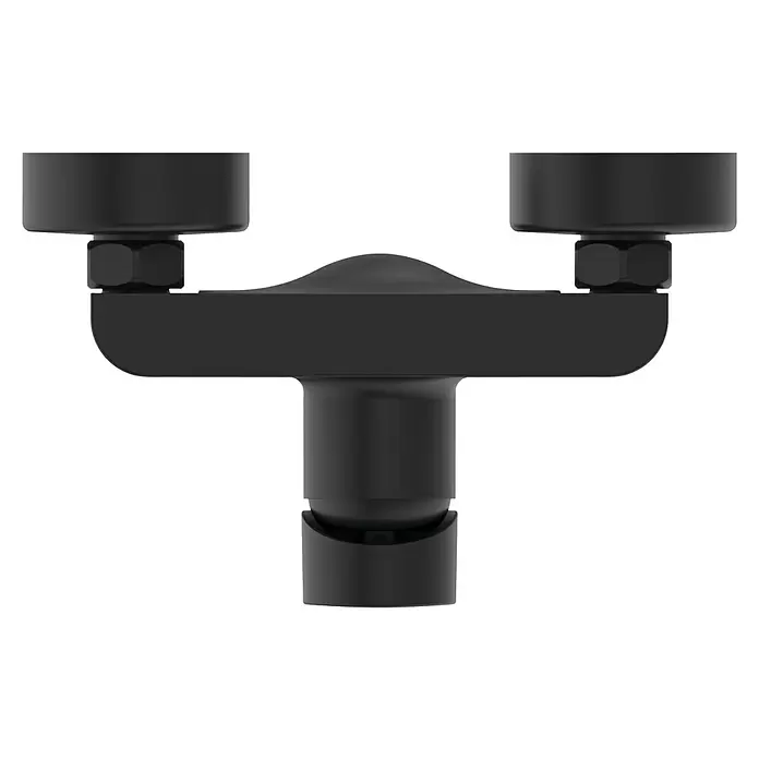 Ideal Standard Cerafine O Brausearmatur - Schwarz, Matt - Schwarzer Wasserhahn-Basiseinheit mit zwei Griffen und zentralem Auslauf.