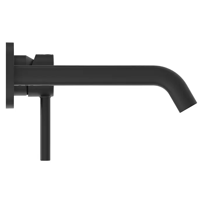 Ideal Standard Ceraline Waschtischarmatur - Schwarz, Matt - Mattschwarze Wandarmatur mit schlankem horizontalen Auslauf und vertikalem Rohr.