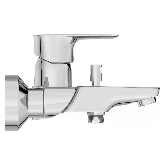 Ideal Standard Connect Air Badewannenarmatur - Ausladung Armatur: 174 mm, Chrom, Glänzend - Wandmontierte Chrom-Mischbatterie mit Einhebelgriff und Umsteller.