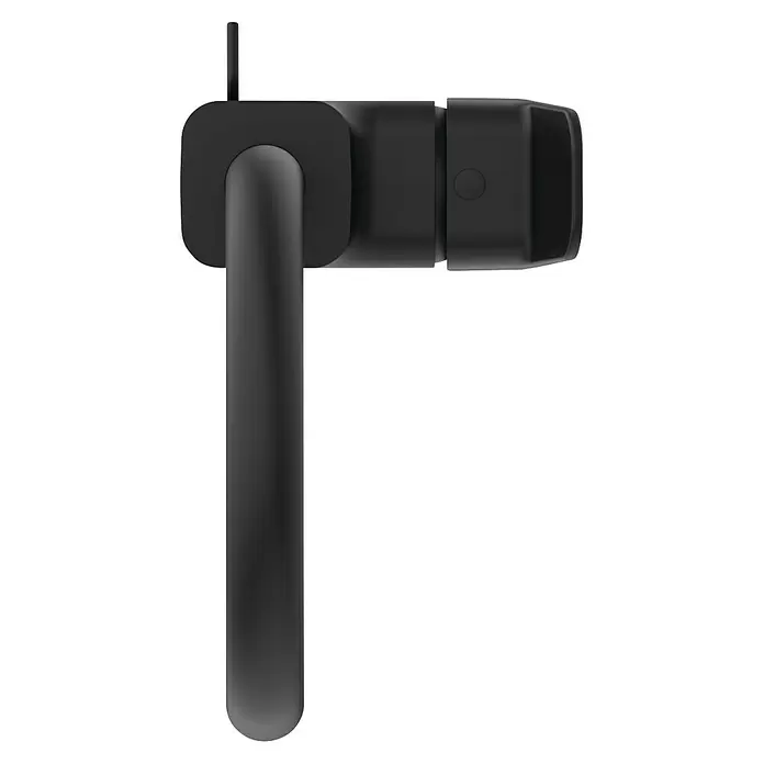 Ideal Standard Ceraplan Waschtischarmatur H200 - Schwarz, Matt - Mattes, schwarzes T-förmiges Handstück mit glattem, ergonomischem Design und kleinem runden Knopf.