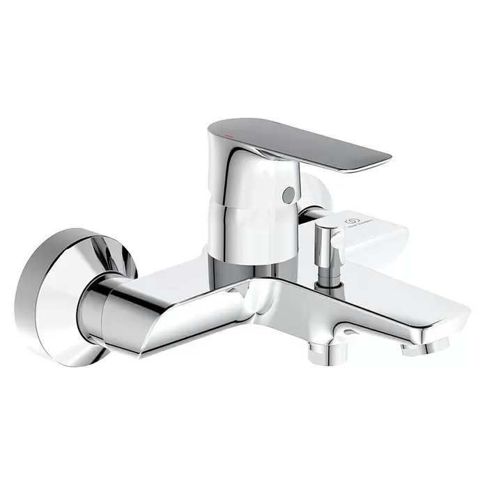 Ideal Standard Connect Air Badewannenarmatur - Ausladung Armatur: 174 mm, Chrom, Glänzend - Verchromte Badarmatur mit Einhebelmischer und Umsteller, für Wanne oder Dusche.