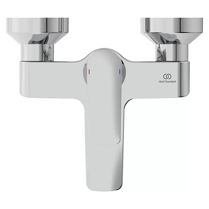 Ideal Standard Connect Air Badewannenarmatur - Ausladung Armatur: 174 mm, Chrom, Glänzend - Schlanke Chrom-Badarmatur mit zwei Griffen zur Warm- und Kaltwasserregulierung.