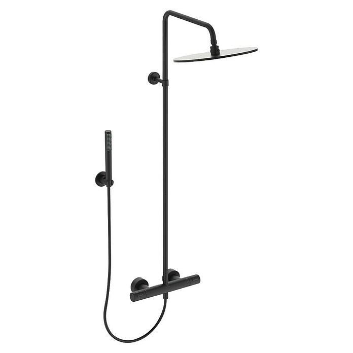 Ideal Standard Ceratherm Duschsystem T25 (Mit Thermostatarmatur, Lochabstand: 70 cm, Anzahl Strahlarten: 1 Stk., Schwarz) | BAUHAUS