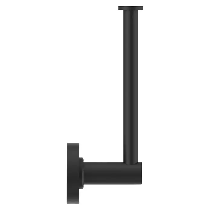 Ideal Standard WC-Set Iom 2 - 3 -tlg., Schwarz - Schwarzes L-förmiges Metallrohrstück oder Montagehalterung mit flachen Enden.