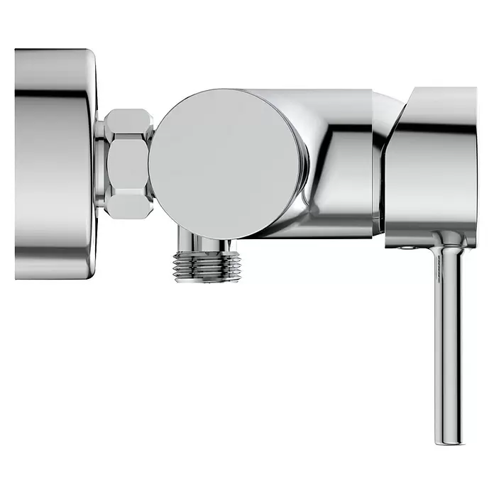 Ideal Standard Ceraline Brausearmatur - Chrom, Glänzend - Verchromtes Wasserhahnventil mit einem Bedienhebel und Gewindeanschluss.