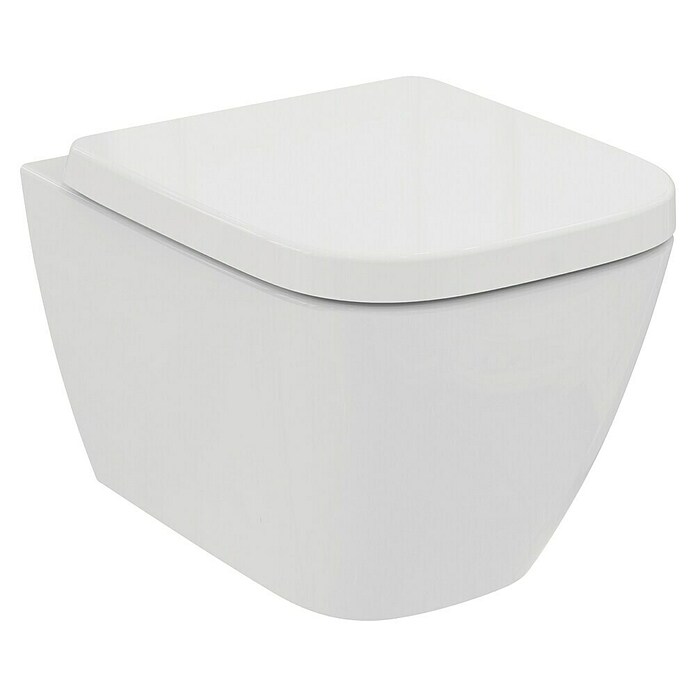 Ideal Standard i.life B Wand-WC-Set (Spülrandlos, Ohne Spezialglasur, Spülform: Tief, WC Abgang: Waagerecht, Weiß, Länge: 48,5 cm) | BAUHAUS