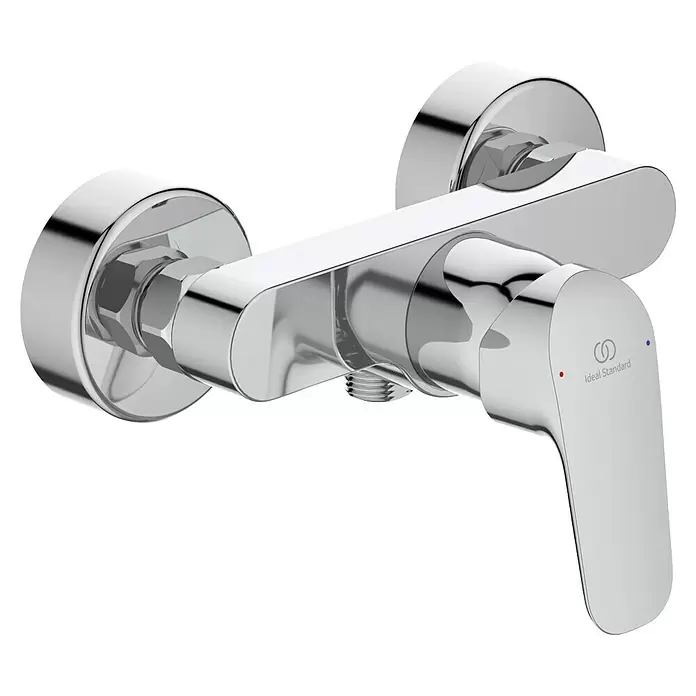 Ideal Standard Ceraflex Brausearmatur - Chrom, Glänzend - Glänzende Chrom-Wandbrausearmatur mit Einhebelmischer.