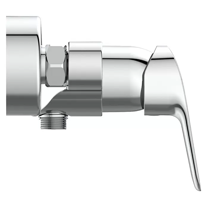 Ideal Standard Ceraflex Brausearmatur - Chrom, Glänzend - Poliertes Chrom-Eckventil mit Hebelgriff und Gewindeanschluss.