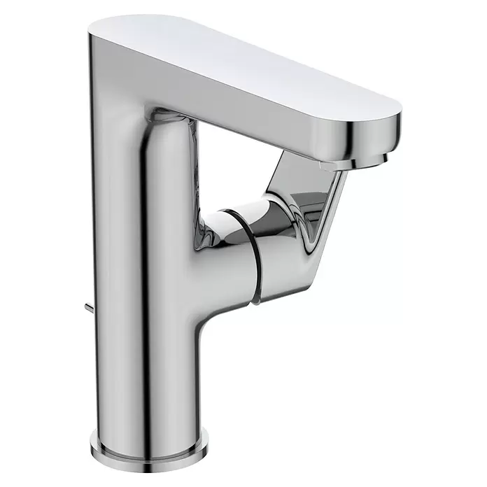 Ideal Standard Cerafine O Waschtischarmatur H155 - Chrom, Glänzend, Mit Ablaufgarnitur - Schicker Chrom-Badarmatur mit minimalistischem Design und flacher Oberseite.