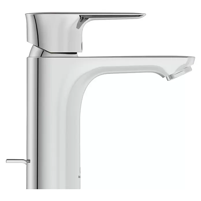 Ideal Standard Connect Air Waschtischarmatur - Höhe: 15,6 cm, Chrom, Glänzend - Eleganter Einhebel-Waschtischmischer aus Chrom mit integrierter Zugstange für Ablaufgarnitur.