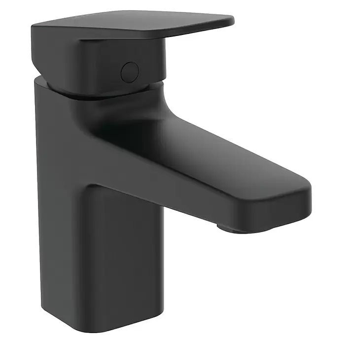Ideal Standard Ceraplan Waschtischarmatur H75 - Schwarz, Matt - Moderner, mattschwarzer Einhebel-Waschtischmischer.