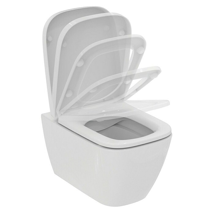 Ideal Standard i.life B Wand-WC-Set (Spülrandlos, Ohne Spezialglasur, Spülform: Tief, WC Abgang: Waagerecht, Weiß, Länge: 54,5 cm) | BAUHAUS