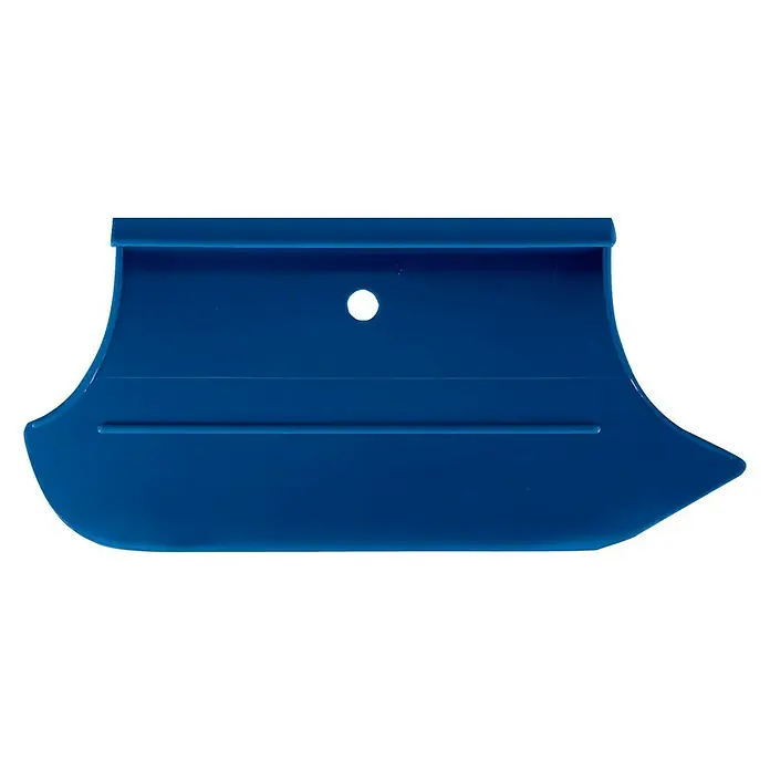 Espátula de PVC - Ancho de hoja: 280 mm - Rasqueta de plástico azul con agujero central y línea horizontal, ideal para aplicar películas y adhesivos suavemente.