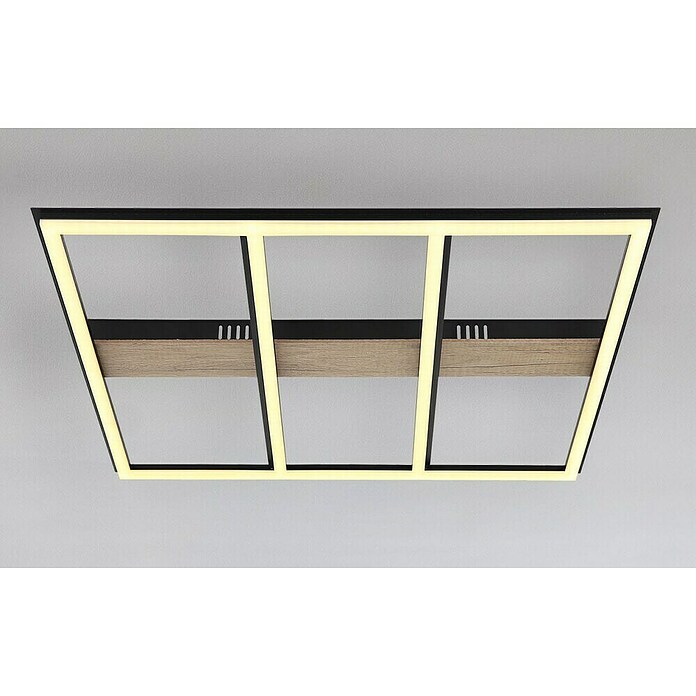 LED-Deckenleuchte Froomy (48 W, L x B x H: 60 x 60 x 5,5 cm, Holzoptik, Warmweiß) | BAUHAUS