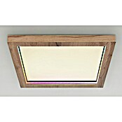 Globo LED-Deckenleuchte (24 W, Mehrfarbig, Schwarz/Holz, L x B x H: 40 x 40 x 6,5 cm, Eckig) | BAUHAUS