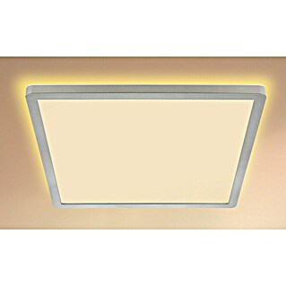 Globo LED-Deckenleuchte Sapana (18 W, Warmweiß, Nickel, L x B x H: 29,4 x 29,4 x 2,5 cm)