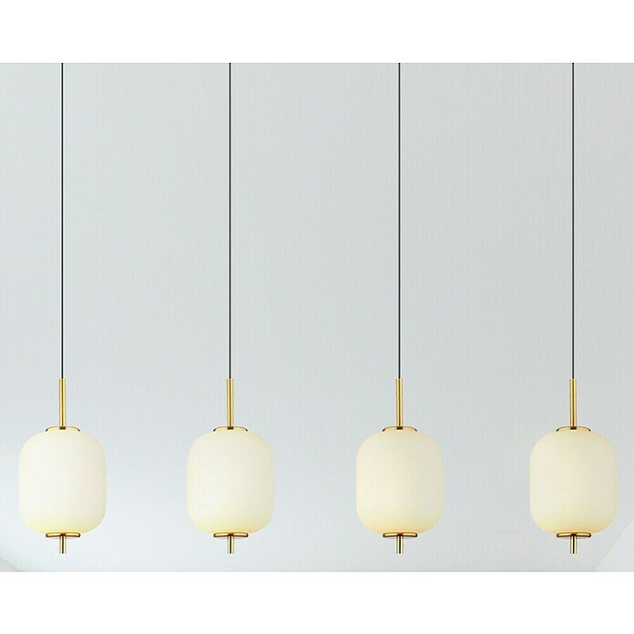 Globo LED-Pendelleuchte Ewald (20 W, Warmweiß, Weiß, Ø x H: 13,5 x 220 cm, 4 Stk.) | BAUHAUS