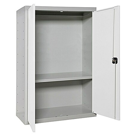 Simonrack Simonlocker Armario multiusos metálico Multi Professional (L x An x Al: 40 x 80 x 90 cm, Número de puertas: 2 ud., Gris/Blanco)