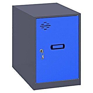 Simonrack Simonlocker Taquilla Mini (L x An x Al: 50 x 30 x 47,5 cm, Número de puertas: 1 ud., Antracita/Azul)
