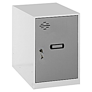 Simonrack Simonlocker Taquilla Mini Desmontada (L x An x Al: 50 x 40 x 47,5 cm, Blanco/Gris, Número de puertas: 1 ud.)