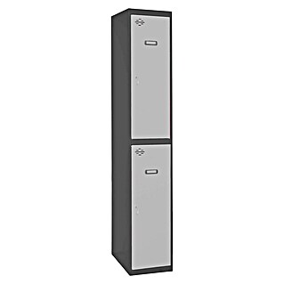 Simonrack Simonlocker Taquilla Tandem Inicial (L x An x Al: 50 x 30 x 180 cm, Número de puertas: 2 ud., Antracita/Gris)