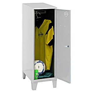 Simonrack Simonlocker Taquilla Single Mini con patas Desmontada (L x An x Al: 50 x 30 x 101,5 cm, Número de puertas: 1 ud., Gris/Gris)