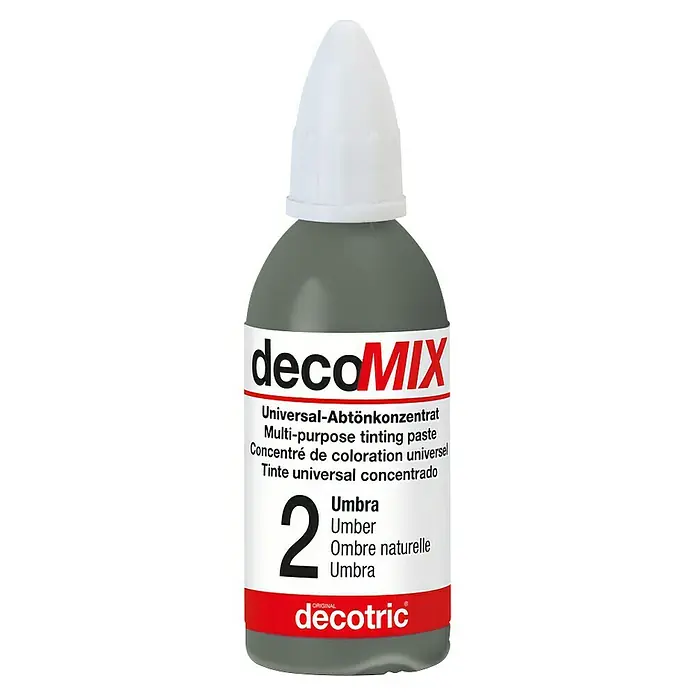 Decotric Abtönkonzentrat decoMIX - Umbra, 20 ml - Flasche DecoMix Universal-Abtönkonzentrat Umbra. Ideal zum Abmischen von Farben, um individuelle Farbtöne zu kreieren.