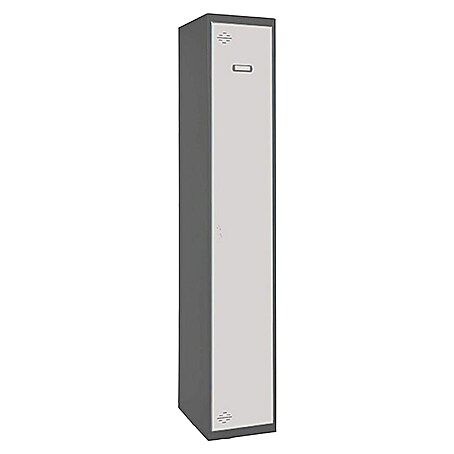 Simonrack Simonlocker Taquilla Single Inicial Desmontada (L x An x Al: 50 x 30 x 180 cm, Número de puertas: 1 ud., Antracita/Blanco)