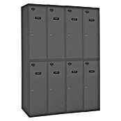 Simonrack Simonlocker Taquilla Tandem Inicial (L x An x Al: 50 x 120 x 180 cm, Número de puertas: 8 ud., Antracita/Antracita) | BAUHAUS