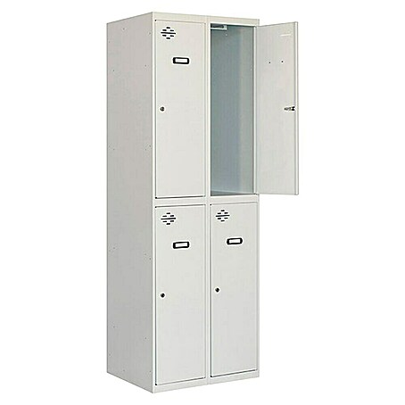 Simonrack Simonlocker Taquilla Tandem Inicial Desmontada (L x An x Al: 50 x 60 x 180 cm, Número de puertas: 4 ud., Gris/Gris)