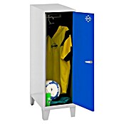 Simonrack Simonlocker Taquilla Single Mini con patas Desmontada (L x An x Al: 50 x 30 x 101,5 cm, Número de puertas: 1 ud., Gris/Azul) | BAUHAUS