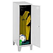Simonrack Simonlocker Taquilla Single Mini con patas Desmontada (L x An x Al: 50 x 40 x 101,5 cm, Número de puertas: 1 ud., Gris/Blanco) | BAUHAUS
