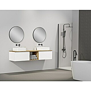 Conjunto de mueble de baño Capsule (160 cm, Blanco seda, 5 pzs.)