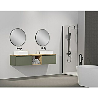 Conjunto de mueble de baño Capsule (160 cm, Verde musgo, 5 pzs.)
