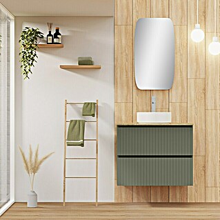 Artysan Conjunto de mueble de baño Yako 2C (Ancho: 80 cm, Verde musgo, 3 pzs.)