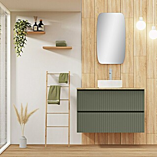 Artysan Conjunto de mueble de baño Yako 2C (Ancho: 100 cm, Verde musgo, 3 pzs.)