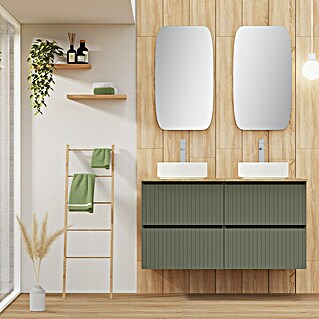 Conjunto de mueble de baño Yako 2C (120 cm, Verde musgo, 3 pzs.)