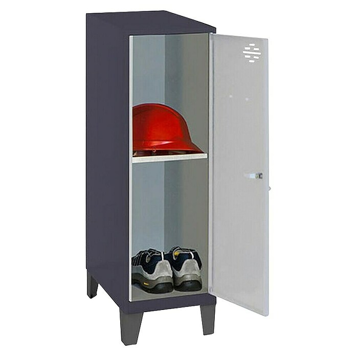 Simonrack Simonlocker Taquilla Single Mini con patas Desmontada (L x An x Al: 50 x 30 x 101,5 cm, Número de puertas: 1 ud., Antracita/Gris) | BAUHAUS