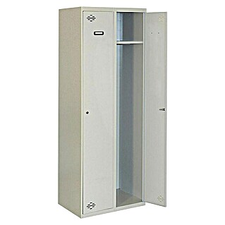 Simonrack Simonlocker Taquilla Single Inicial Desmontada (L x An x Al: 50 x 60 x 180 cm, Número de puertas: 2 ud., Gris/Gris)