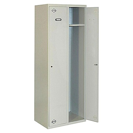 Simonrack Simonlocker Taquilla Single Inicial Desmontada (L x An x Al: 50 x 60 x 180 cm, Número de puertas: 2 ud., Gris/Gris)