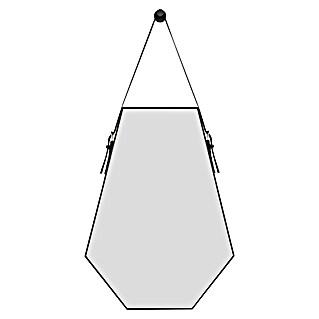 Rahmenspiegel Emmi (48,5 x 66 cm, Schwarz, Kunststoff)