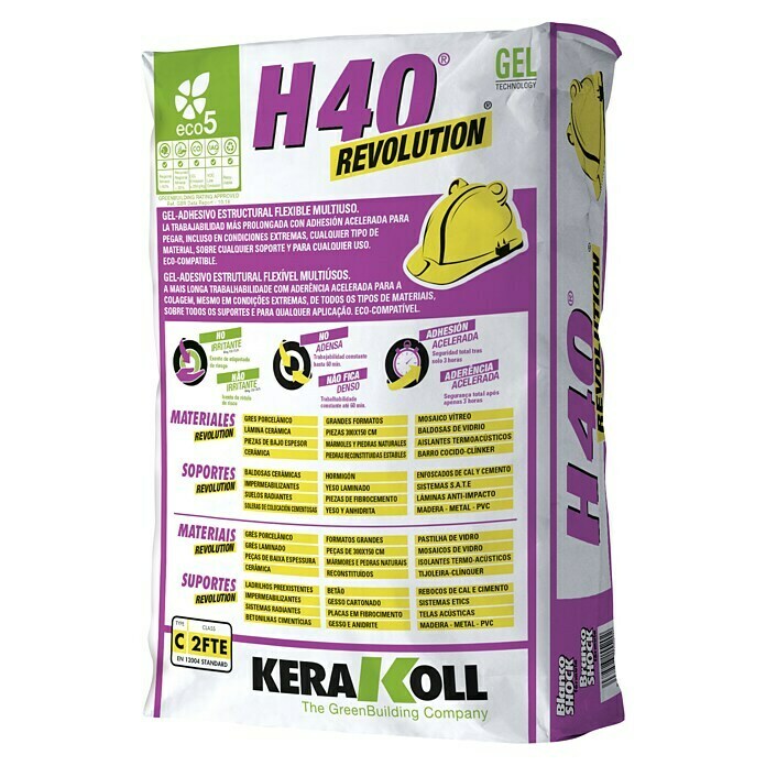 Kerakoll Cemento cola Gel H40 Revolution (25 kg, Apto para: Gres)