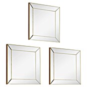 Wandspiegel Set Alexandra (3 -tlg., 30 x 30 cm, Gold, Quadratisch) | BAUHAUS