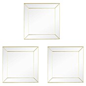 Wandspiegel Set Alexandra (3 -tlg., 30 x 30 cm, Gold, Quadratisch) | BAUHAUS