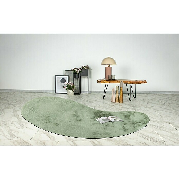 Fellteppich Happy (Jade, 230 x 160 cm, Oval, 100 % Polyester (Flor)) | BAUHAUS