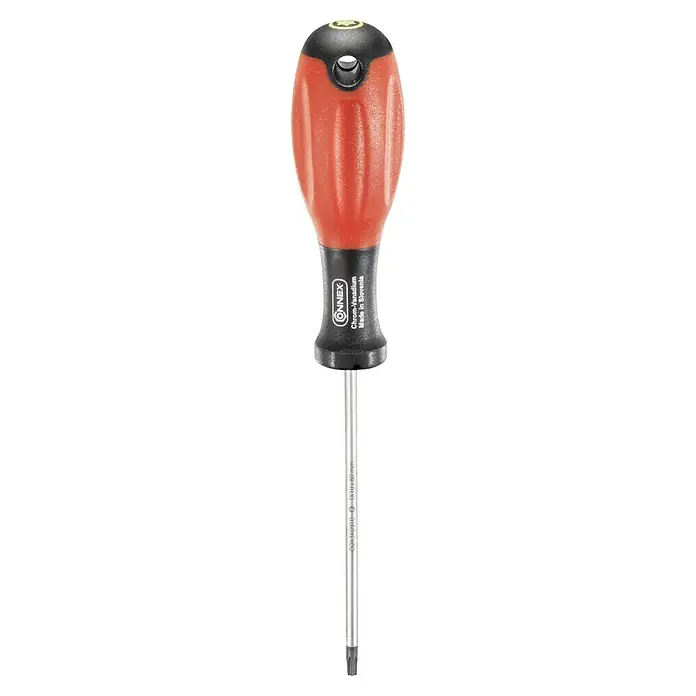 Connex Destornillador COX310910 - TX 10 - Un destornillador corto con mango rojo y punta Torx, ideal para espacios reducidos y trabajos de precisión. Herramienta de alta calidad para profesionales y aficionados.
